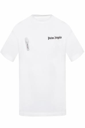 T-shirt with a velvet logo, zdjęcie 1 T-shirt with a velvet logo od Palm Angels